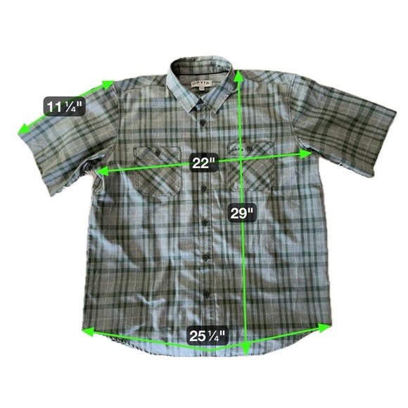 Orvis Classic Collection Green Plaid Short Sleeve XL Outdoor Shirt - Picture 13 of 14